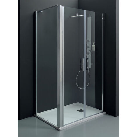 Box doccia SALOON in cristallo 6 mm trasparente 100x100 con
