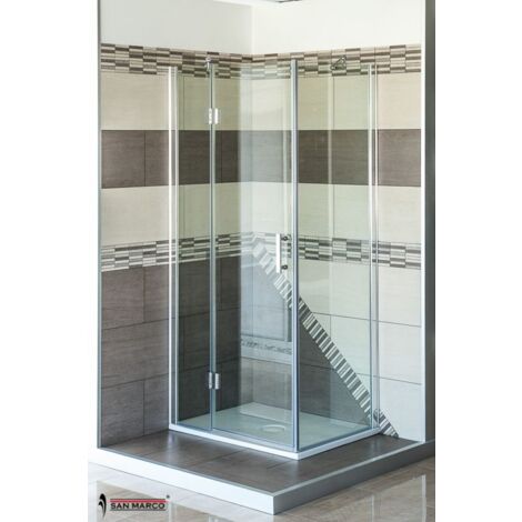 Box doccia San Marco Luxor 8 mm con porta battente  70x90 cm