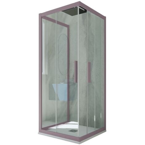 Box doccia scorrevole 3 lati 75x110x75 cm Lavanda Kolors Trio