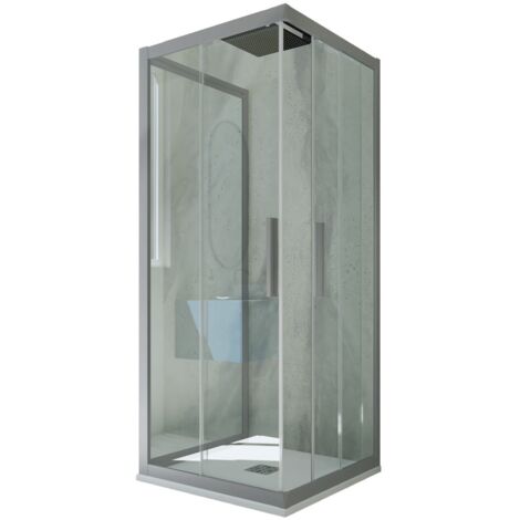 Box doccia scorrevole 3 lati 75x110x75 cm Silver Kolors Trio