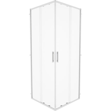 Box Doccia Scorrevole 70x90cm con Profili Slim in Alluminio Cromati Vetro 6mm Opaco h190 - Reversibile Mod. Portofino