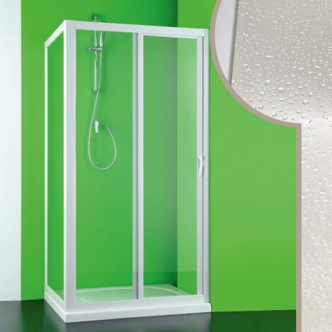 Box doccia scorrevole h 190 cm in acrilico mod. Mercurio 70x140 cm con apertura laterale