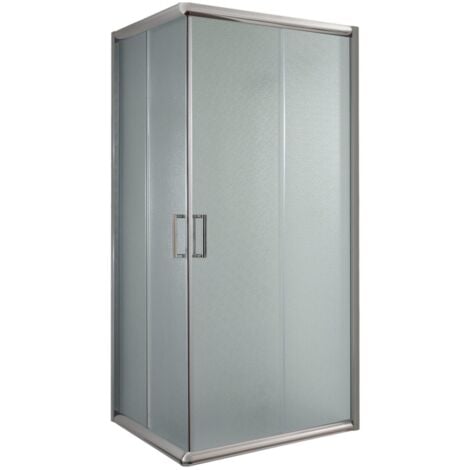 Box doccia scorrevole vetro stampato h 198 mod. Alabama 70x70 cm quadrato