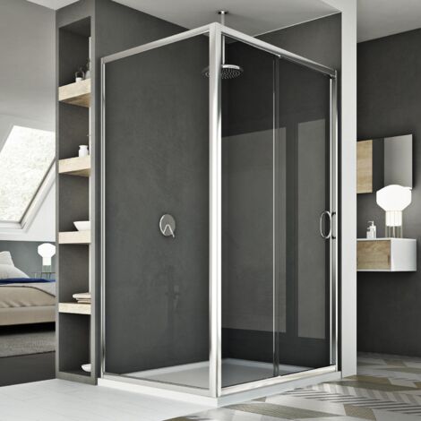 Box doccia scorrevole vetro trasparente h 185 mod. Replay Duo 1 Anta 80x150 cm