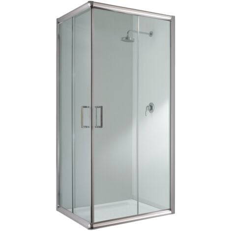 Box doccia scorrevole vetro trasparente h 198 mod. Alabama 70x100 cm rettangolare