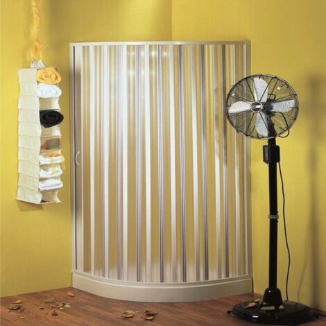 BOX DOCCIA SEMICIRCOL. A SOFFIETTO GOLD acrilico cm.70-90x70-90x185 h