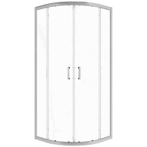 Box Doccia Semicircolare 78-80x78-80x190h 6mm Cromato - Imperia