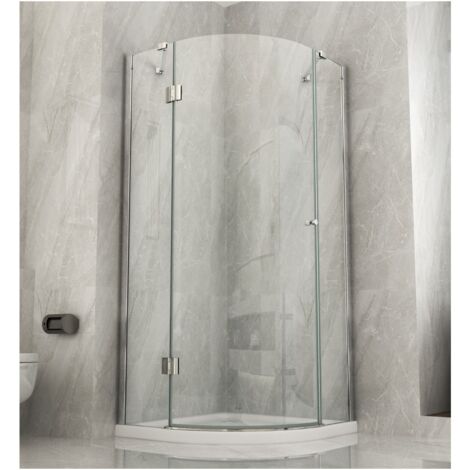 Box Doccia Semicircolare 80x80 90x90 anta Battente 8 mm Vetro Cristallo - Misura Semicircolare 90x90