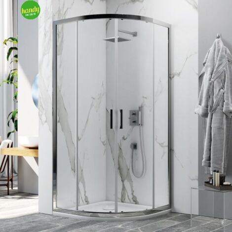Box Doccia Semicircolare Danubio Silqua by Mobo trasparente spess. 6 mm h 195 - 80 x 80 cm