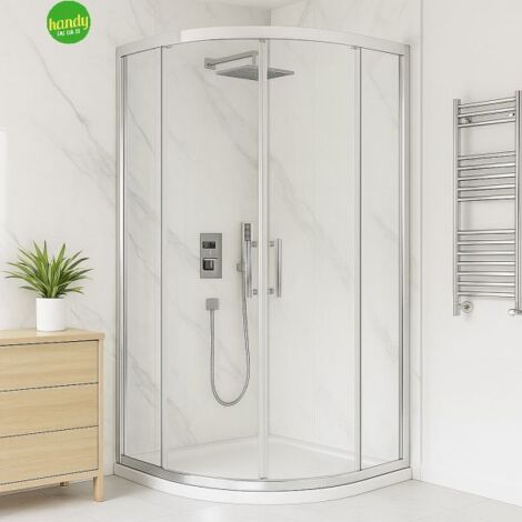 Box Doccia Semicircolare Danubio Silqua by Mobo trasparente spess. 6 mm h 195 - 90 x 90 cm
