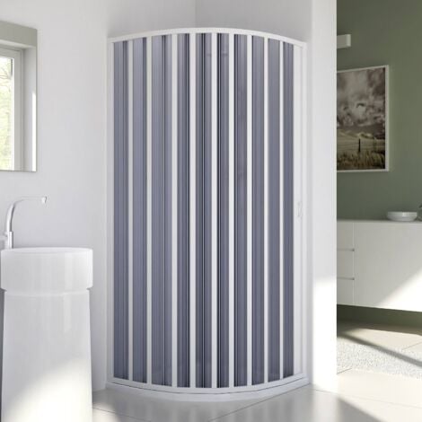 Box doccia semicircolare in pvc h 185 mod. Sharp Laterale 90x90 cm raggio 55