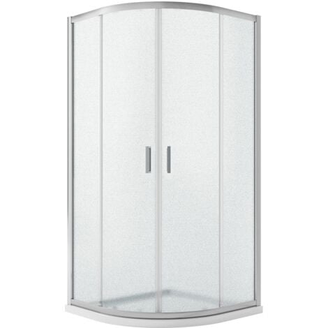 Box doccia semicircolare vetro stampato h 198 mod. Ready 90x90 cm