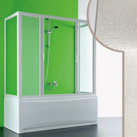 Box doccia sopravasca 3 lati h 150 cm mod. Plutone 2 in acrilico 75x140x75 cm apertura centrale