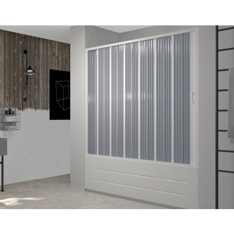 Box doccia sopravasca apertura laterale in pvc bianco 170-140cm Dolphin