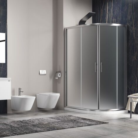 Box doccia stondato 100x80cm vetro satinato KAM-K270 kamalu