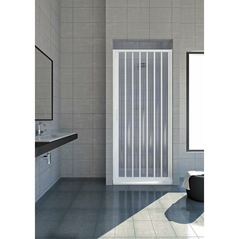 Pinto - Box doccia mod. Venere 110x H185 cm in pvc a soffietto laterale