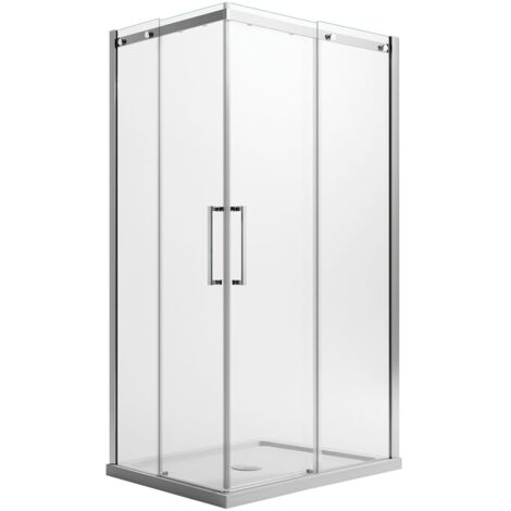 Box doccia vetro trasparente 8mm con easyclean h 200 mod. Prime Corner 90x90cm quadrato