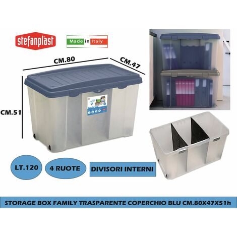 Contenitore Family Box Stefanplast in plastica grigio