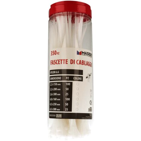 Box fascette neutre varie misure 350 pz.