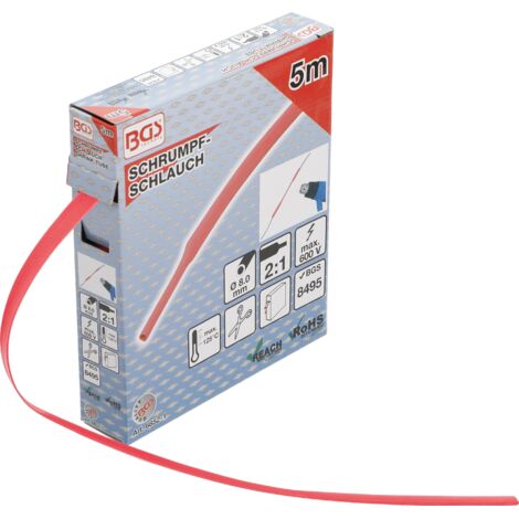 Box gauine termorestringenti  rosso  Ø 8 mm  5 m