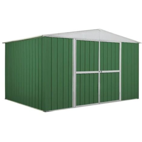 Box in Acciaio Zincato garage deposito attrezzi 360x260cm x h2.12m - 130KG 9,1mq - VERDE