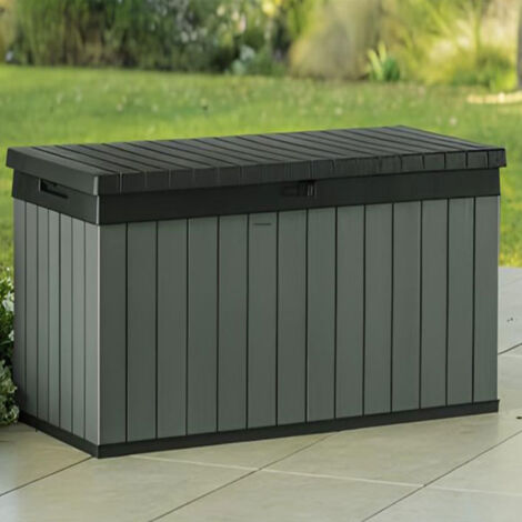 Box Keter da giardino verde in resina. Baule porta