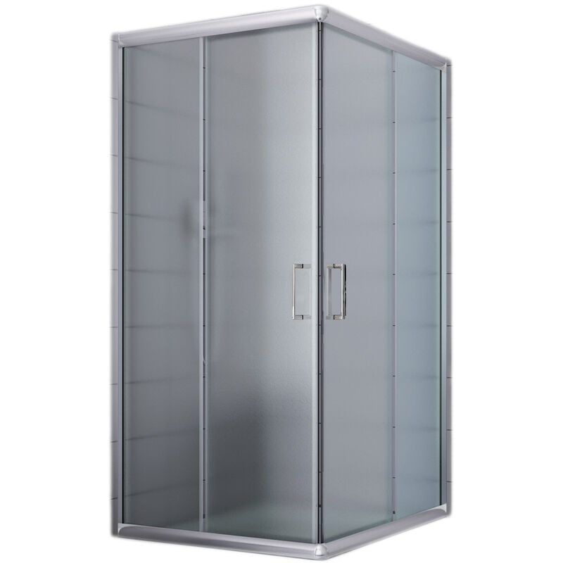 

Mampara de ducha deslizante vidrio impreso h 185 mod. Alabama 80x100 cm rectangular