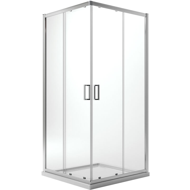 

Mampara de ducha vidrio transparente h 198 mod. Ready 75x75 cm cuadrado