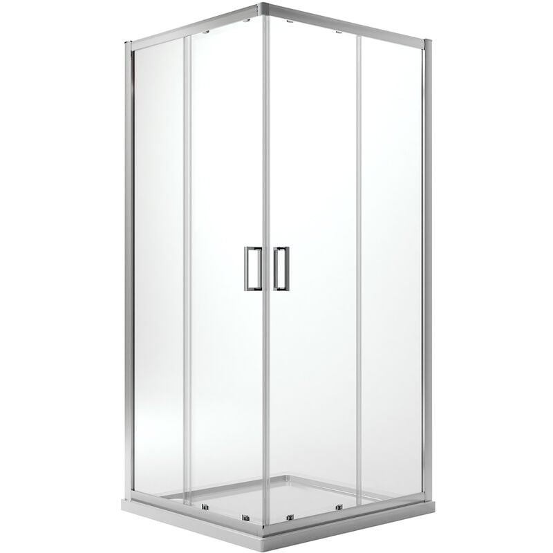 

Mampara de ducha vidrio transparente h 198 mod. Ready 70x75 cm rectangular