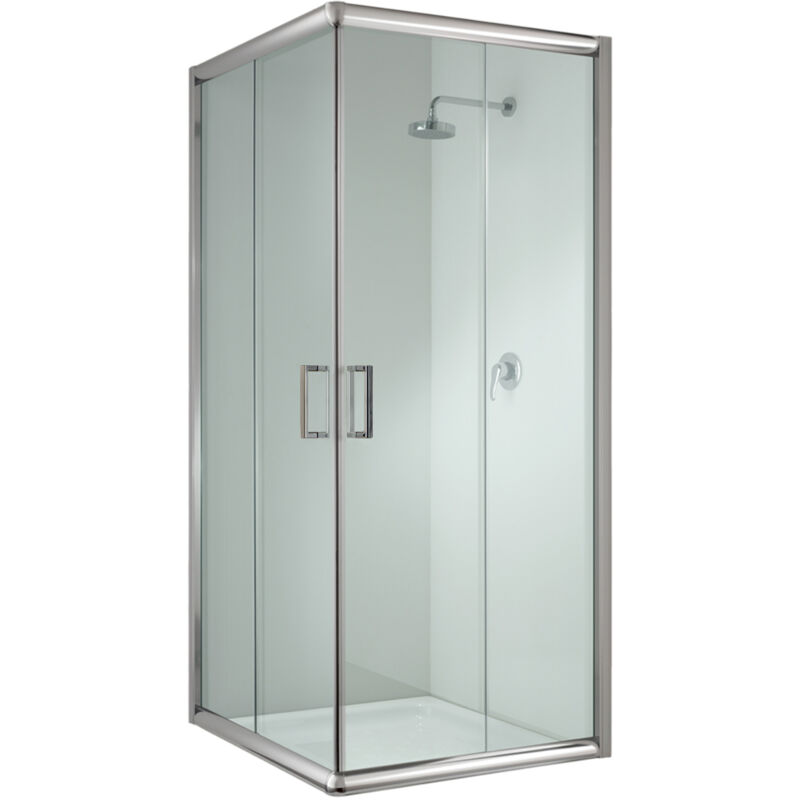 

Mampara de ducha deslizante vidrio transparente h 198 mod. Alabama 90x90 cm cuadrado