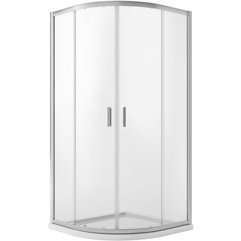 

Mampara de ducha semicircular vidrio transparente h 185 mod. Ready 80x80 cm