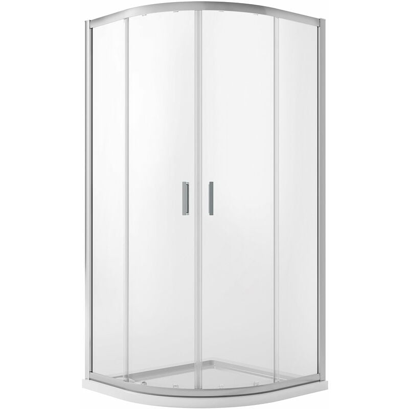 

Mampara de ducha semicircular vidrio transparente h 198 mod. Ready 90x90 cm