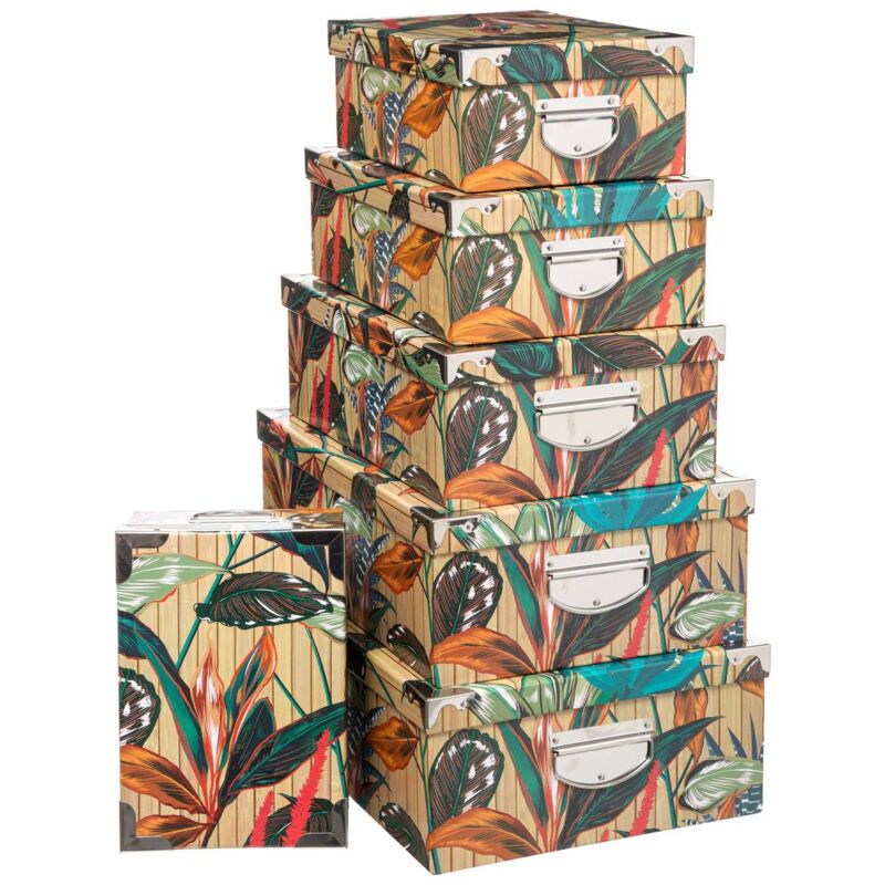Image of 6 scatole angolari in metallo multicolore palawan - Plawan - 5five