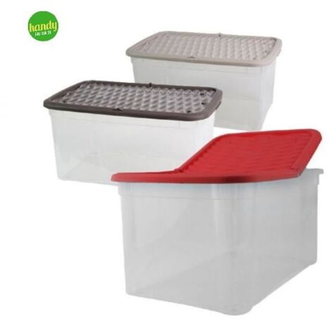 BELLI E FORTI SCATOLA IN PLASTICA PORTA OGGETTI SPRING BOX 55 X 39 X 25 :  : Casa e cucina