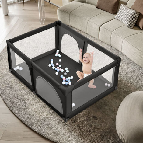 Box per bambini,box 150×150×68cm,box per bambini per la casa,nero