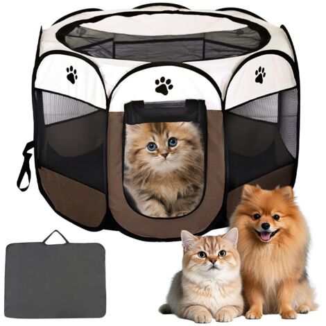 Box per cani in tessuto Oxford, box per animali pieghevole, box per animali pieghevole per cani, box per animali da esterno per cuccioli per cani, gatti e piccoli animali (74x74x43 CM)