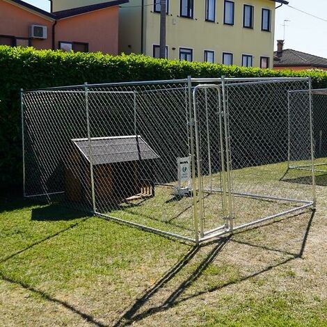 Box Per Cani Modello Lassie, Tipologia Recinto Recinto 3,96 X 2,28 Senza Copertura, Porta Ciotole Sì O No Con Porta Ciotole
