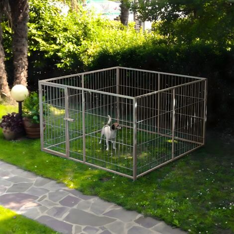 Box per cuccioli in rete con zincatura a caldo dimensioni 200x200xaltezza 120 cm