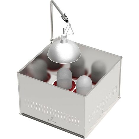 Box per Pulcini con Accessori e Riscaldamento, 60x60x27 cm