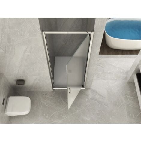 Box Porta Doccia in Vetro Opaco 6MM Apertura Battente Interno o Esterno 60 (57-61) x H190 cm