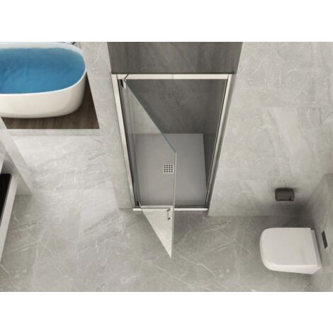 Box Doccia Losanna 70x90x195cm - Porte Scorrevoli In Cristallo Temperato 6mm