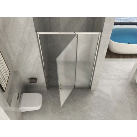 Box Porta Doccia Opaco 6MM Apertura Semi Battente Pivot Interno o Esterno 100 (97-101) x H190 cm