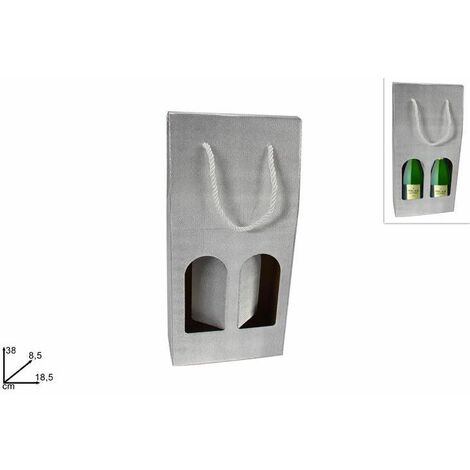 BOX PORTABOTTIGLIA 2 POSTI SATIN SILVER