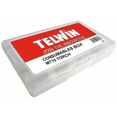 Box ricambi consumabili x torce mig mt15 telwin 804137 molle tubetti fe-ss cusi