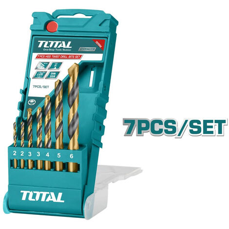 BOX SET 7pz PUNTE TRAPANO HSS PER METALLO 2-8mm TOTAL