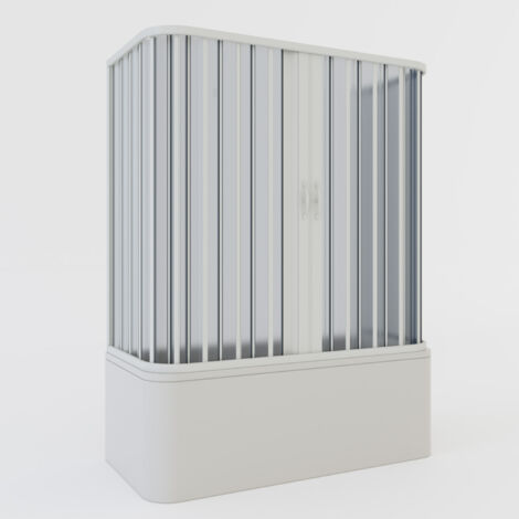 Box sopravasca a 3 lati in pvc a soffietto h 150 mod. Tagete con apertura centrale 70x140x70 cm