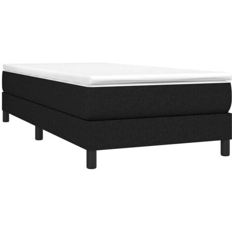 Box Spring Bed Frame Black Single Fabric (UK/IE/FI/NO only) vidaXL