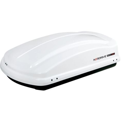box tetto per auto nordrive 330 litri in abs bianco lucido - n60003