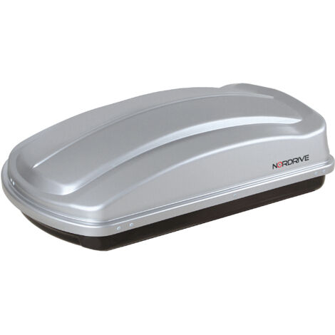 box tetto per auto nordrive 330 litri in abs grigio goffrato - n60000