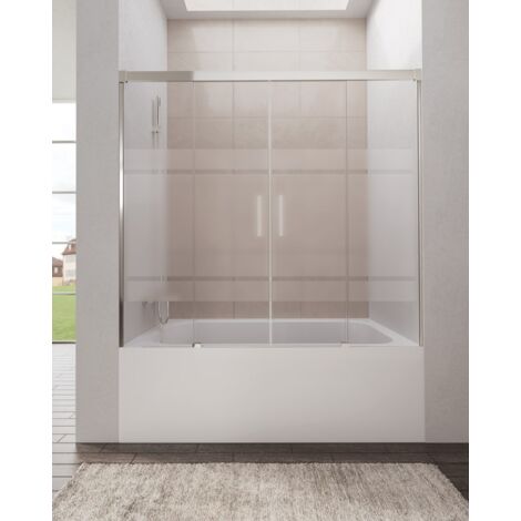 Box vasca BASIC SPAZIO FROST PLUS 2 fissi + 2 scorrevoli Misura di installazione: 172 - 182 cm